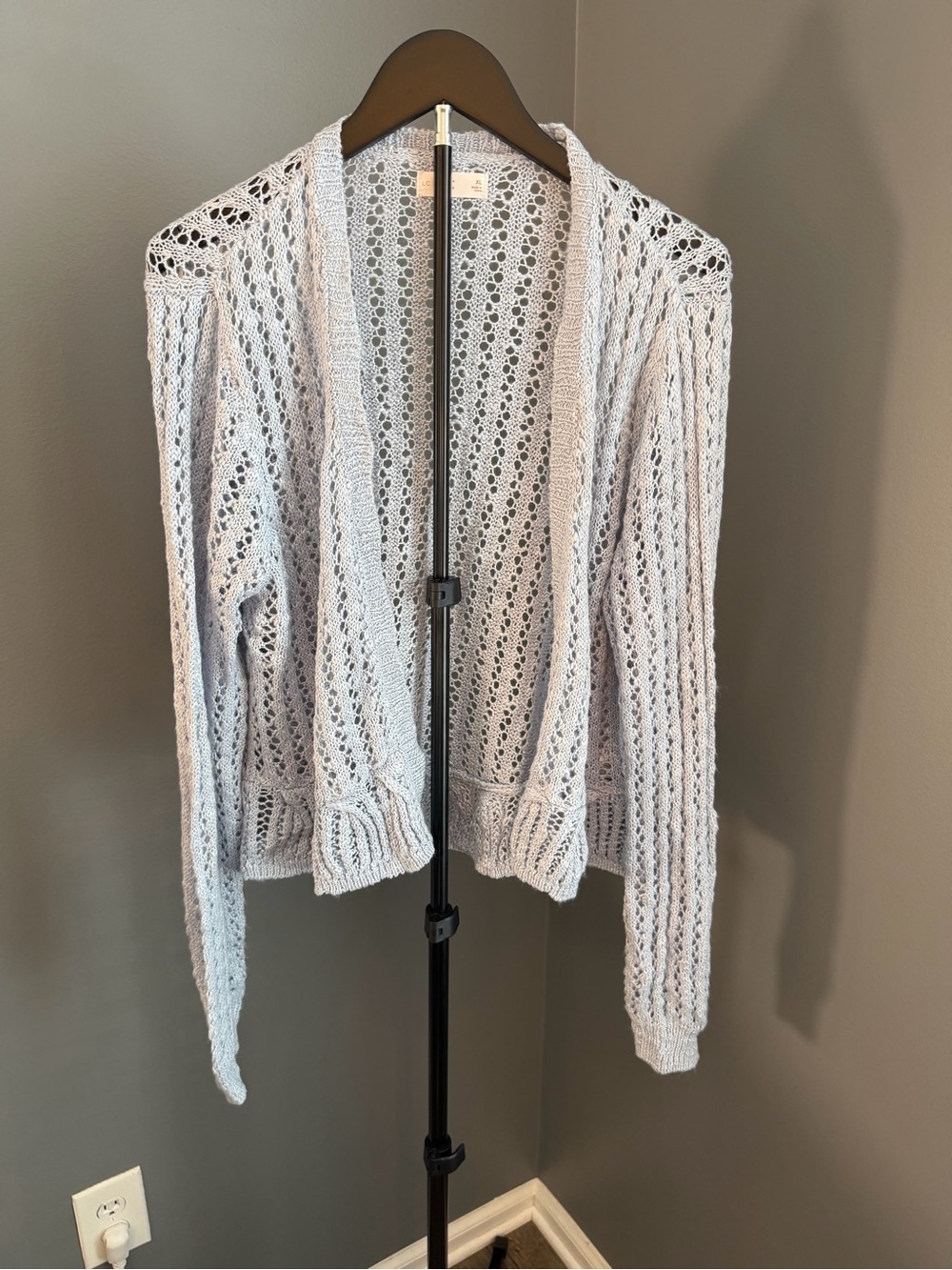 Lauren Conrad Light Blue Open Knit Cardigan Sweater - Women